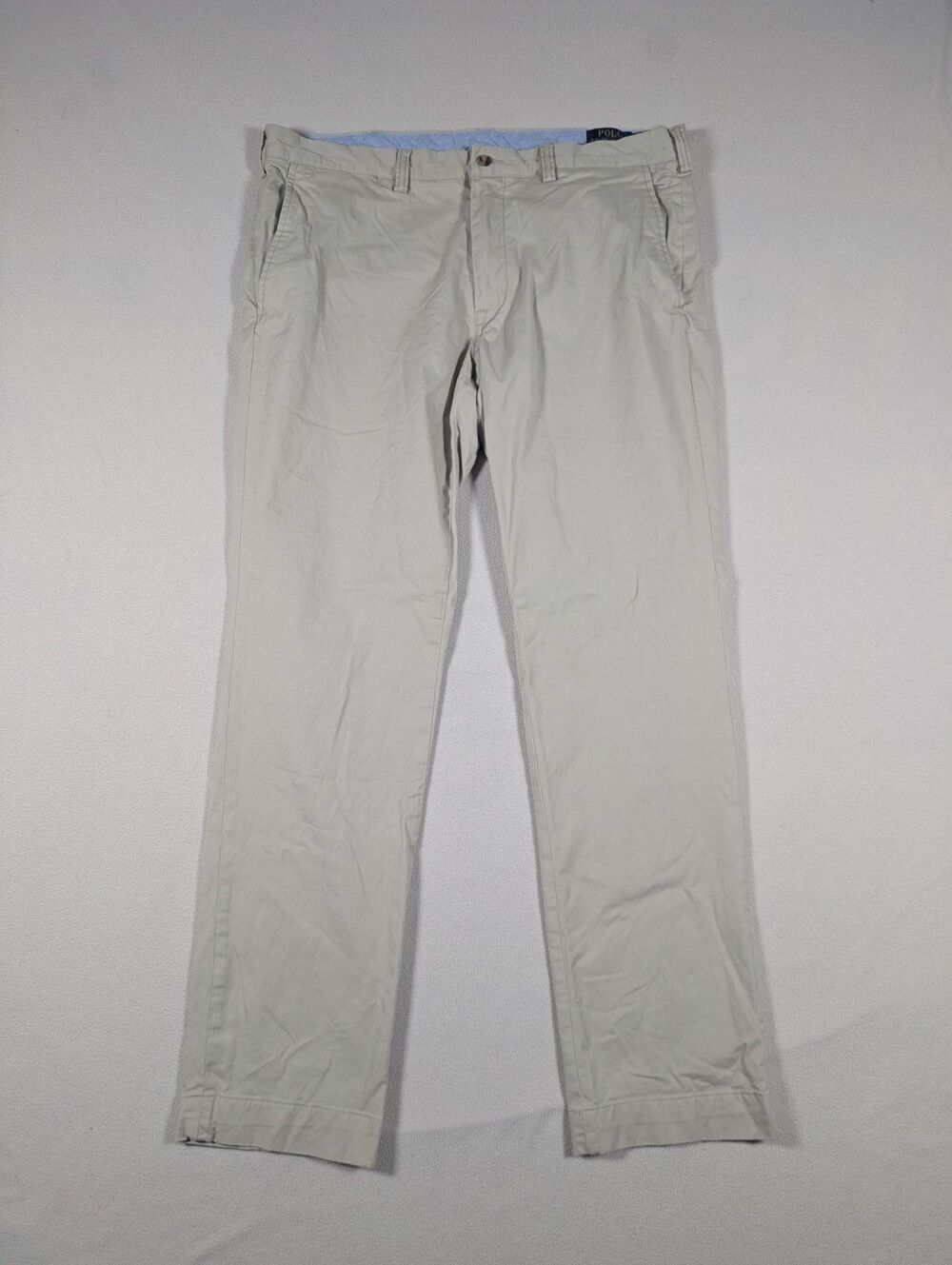 Polo Ralph Lauren Mens Stretch Slim Fit Twill Chino Pants Beige 36 x 32 Preppy